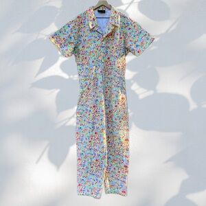 Big Bud Press Rainbow Blossom Short Sleeve Jumpsuit Size 3XL